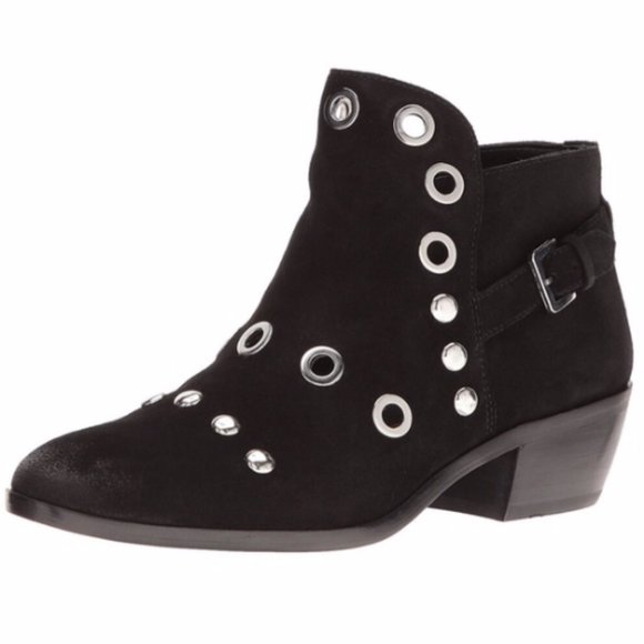 Sam Edelman I Black Pedra Grommet Ankle Booties 8